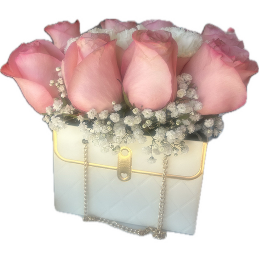 Purse of Pink Roses