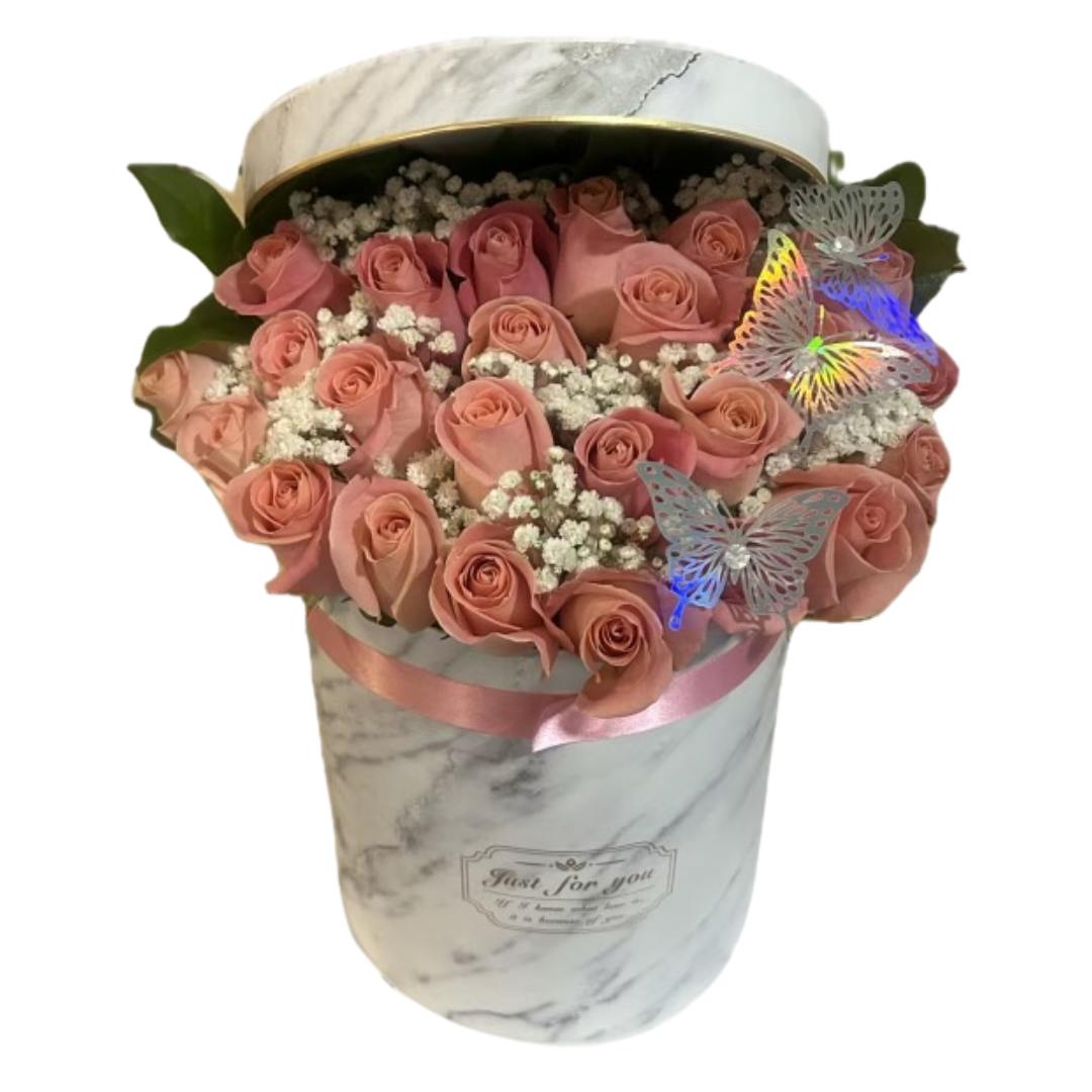 Pink Roses Bucket